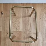 Vintage chrome and glass side table