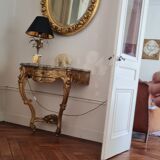 Mirror trumeau gilded wood and patinated XIX century