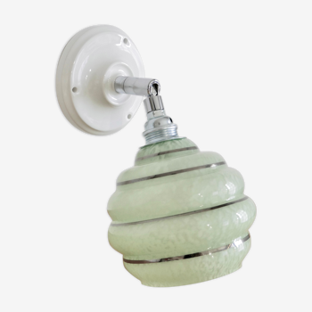 Green Clichy glass wall lamp