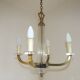 French Mid-Century / 1960s 4 Light Chandelier In The Style of Jacques Adnet