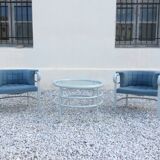 Set of 2 armchairs and coffee table Marc Held Wind Star 1984 design