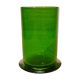 Cylinder vase in green glass ht 14.5 cm vintage 70's 80's