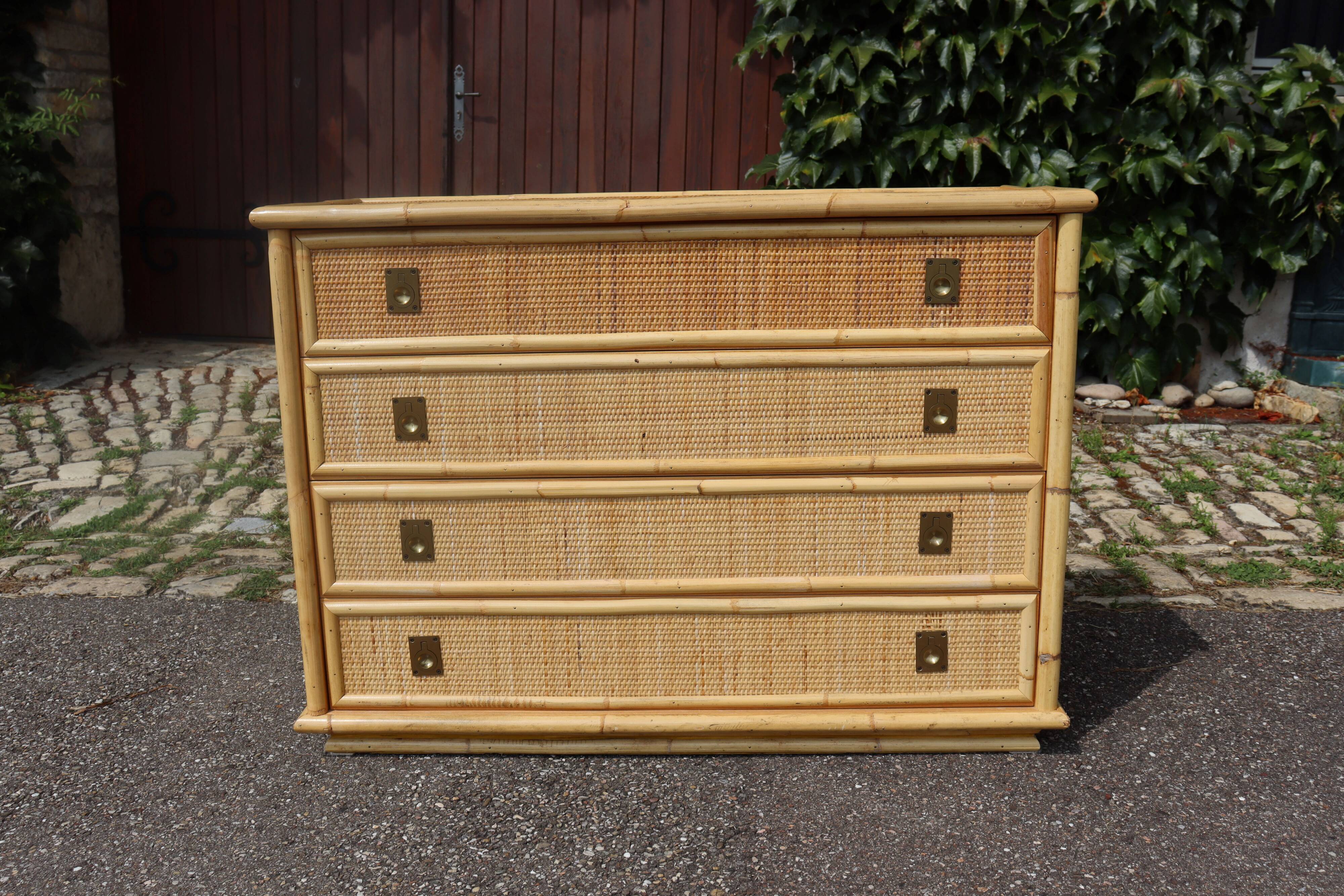 Dal vera rattan chest of drawers