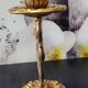 antique candlestick candelabra 2 lights gold metal vintage baroque 22 cm