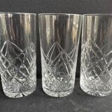 3 grands verres Saint Louis service Sammy estampillés