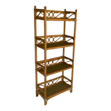 Vintage rattan shelves
