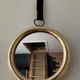 Vintage round medallion mirror from the 70s