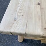 Georges Robert 1960 farmhouse table renovated in raw solid wood 200cm