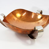 Mid-Century Copper & Silver Decorative Centerpiece