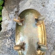 Large brass lion planter Art Nouveau