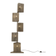 Modernist 5-light movable floor lamp in perforated metal, circa 1980