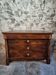 Antique French walnut commode, early 19th century (1800–1830), 4 drawers.