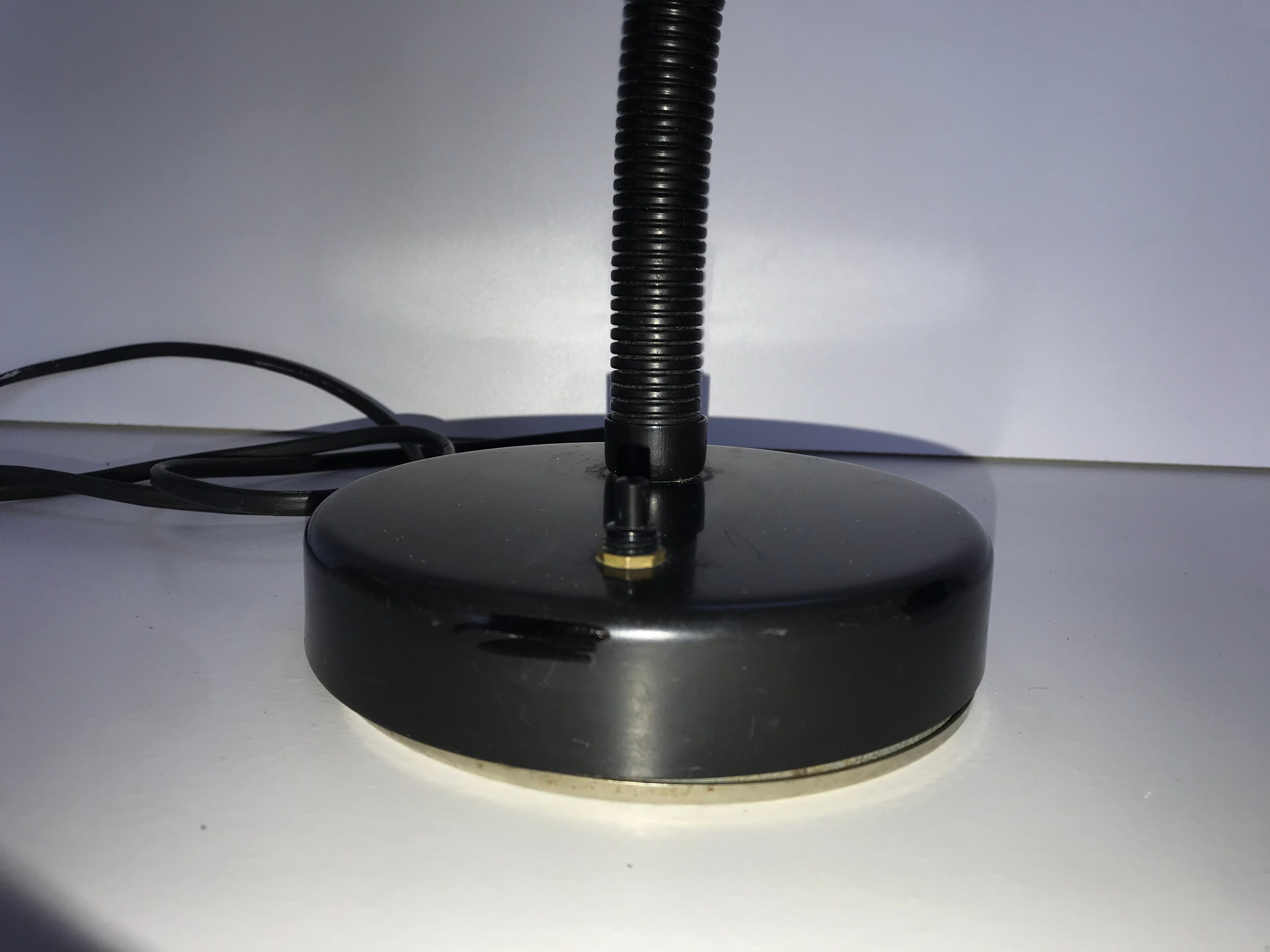 Black desk lamp made in gdr