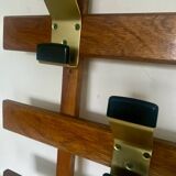 Vintage wall coat rack hooks circa