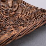 Vintage Rattan magazine holder 1960s Holland