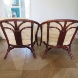 Bamboo and bentwood armchair from the 60s