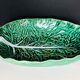 Slurry dish decorated with cabbage leaf
