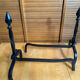 Pair of Fireplace Chenets Cast Iron Pointed 19th Century Vintage