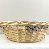Oval wicker basket beige color