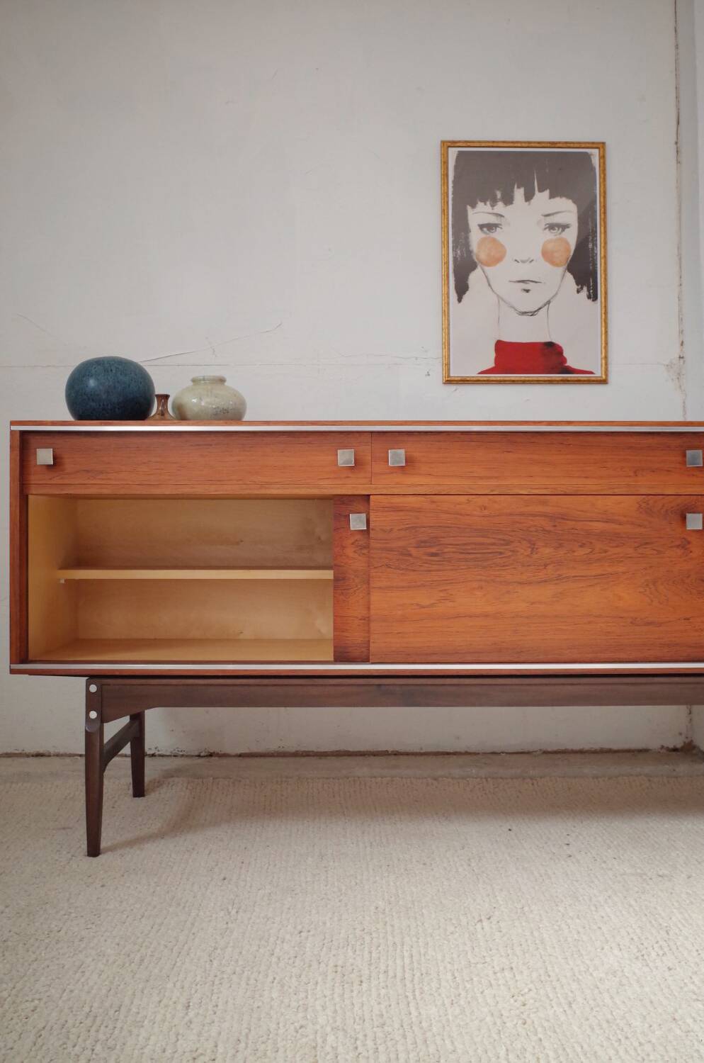 Large Vintage rosewood sideboard, 1960s