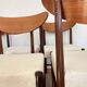 Set of 6 Scandinavian style Danish teak upholstered chairs. 1960s
