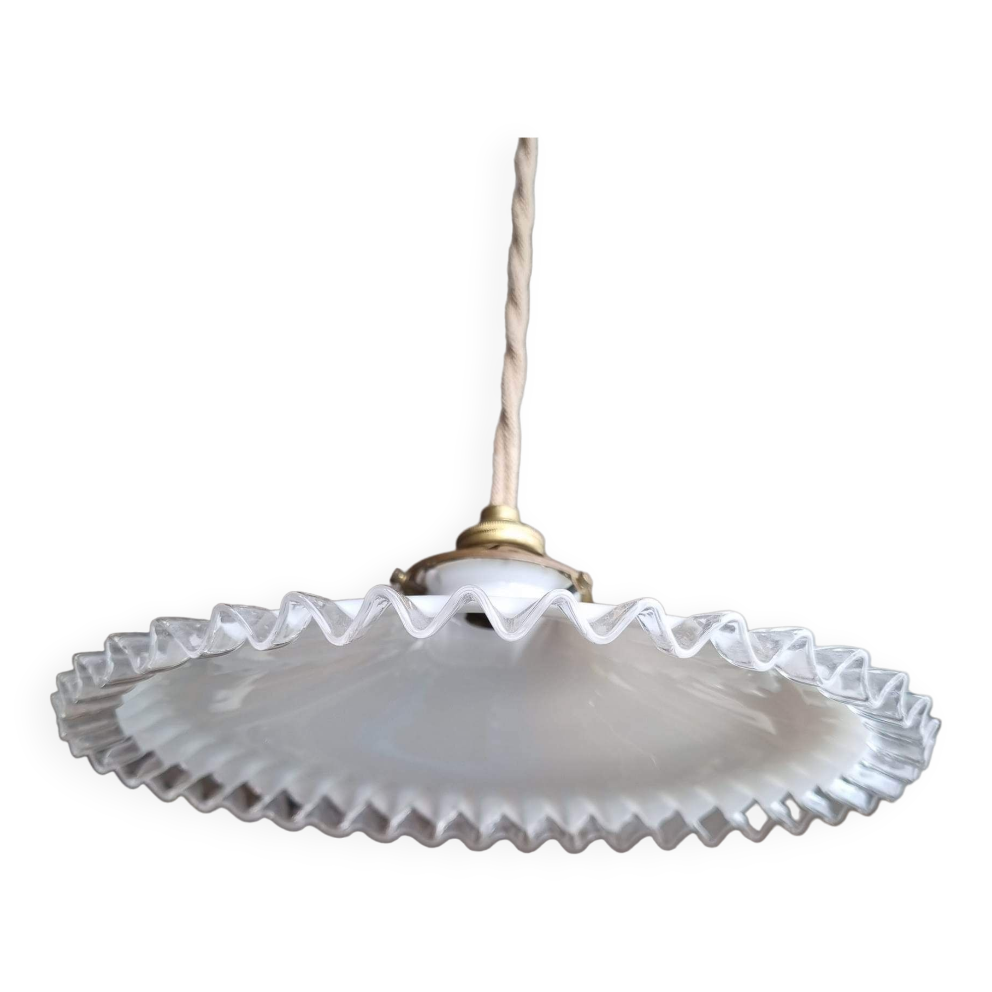 Opaline white pendant light