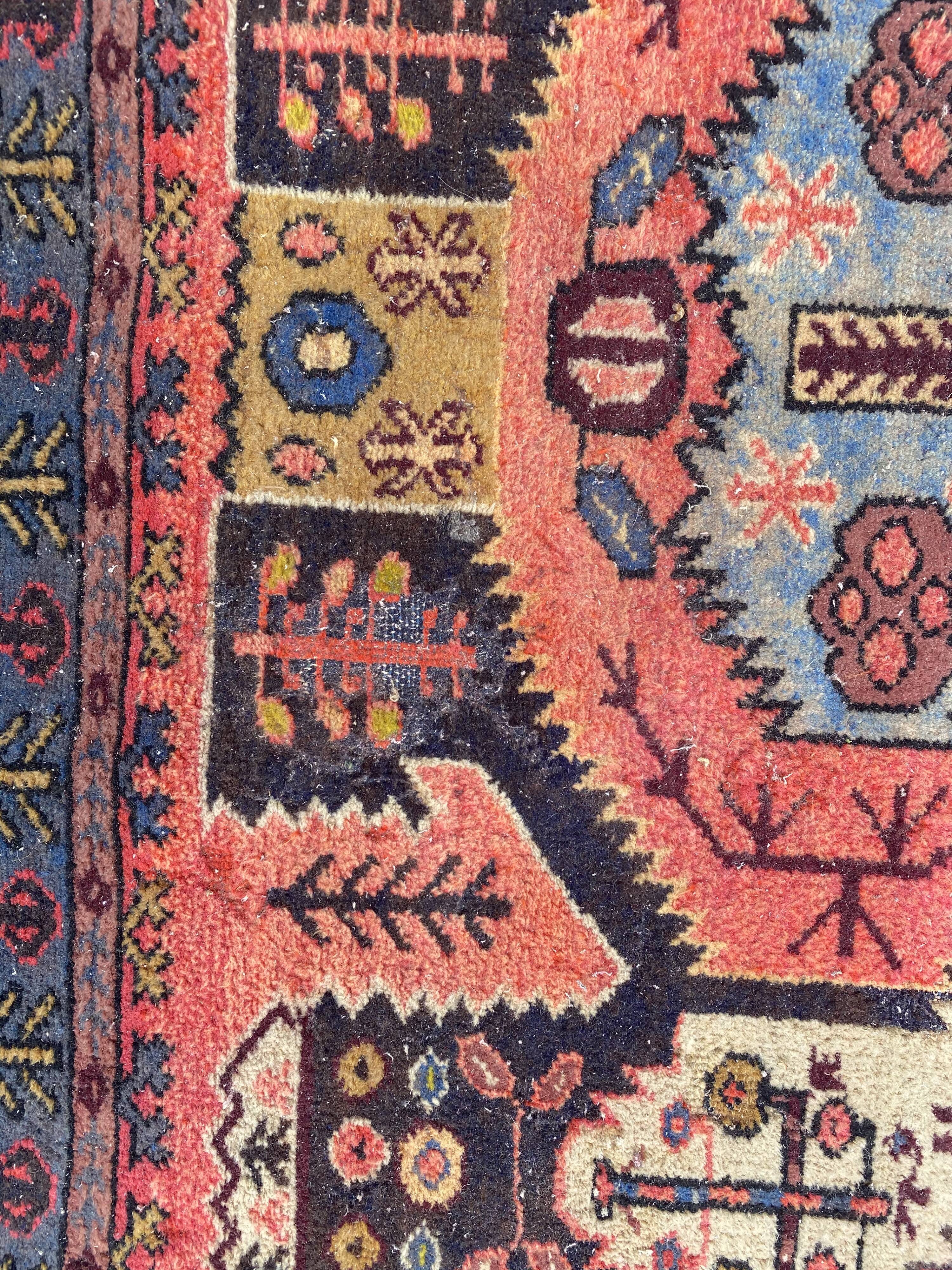 Handmade Vintage Caucasian carpet 116x185 cm