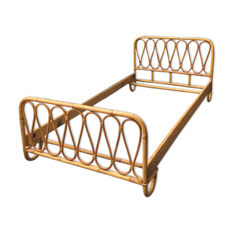 Rattan bed 50s