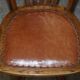 Fauteuil de directeur ancien circa 1900 époque Édouardien en cuir