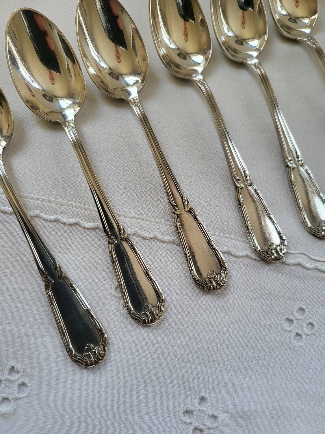 6 small silver-plated Boulenger spoons