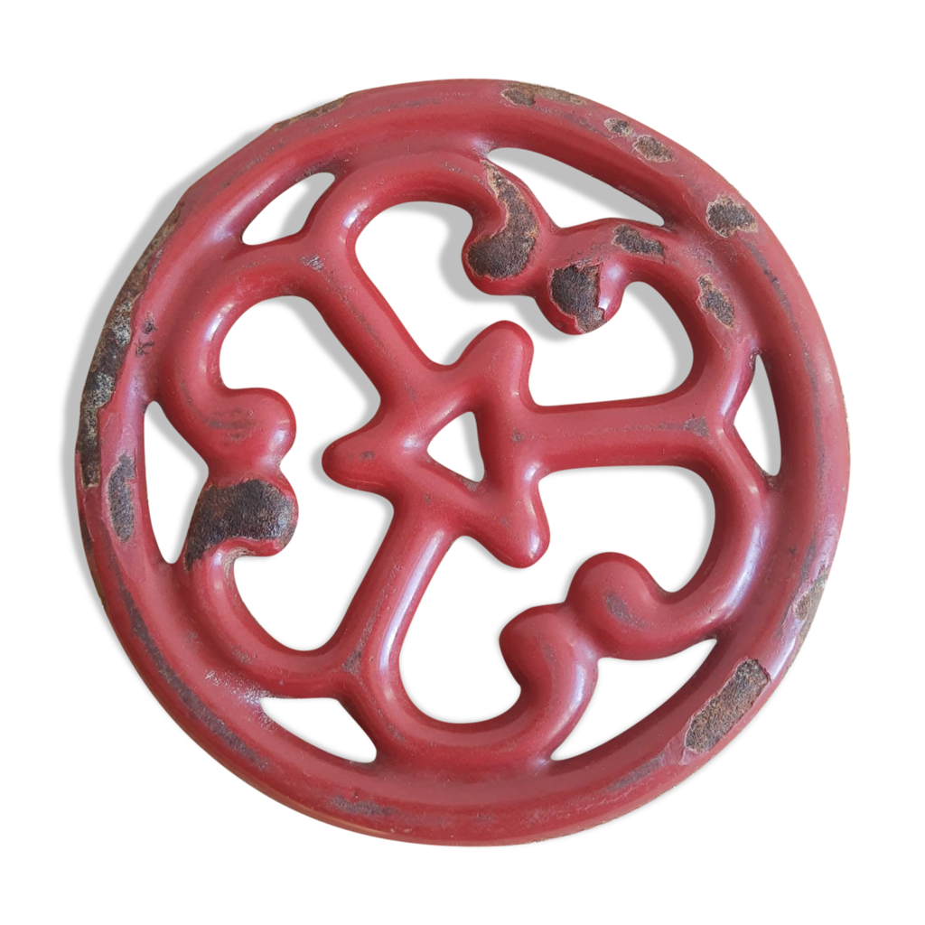 Dessous de plat rouge en fonte émaillée - Arts de la table