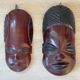 Masques africains en bois d’ébène vintage