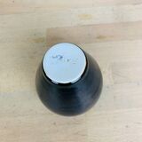 Black ceramic vase signed Comte, vintage