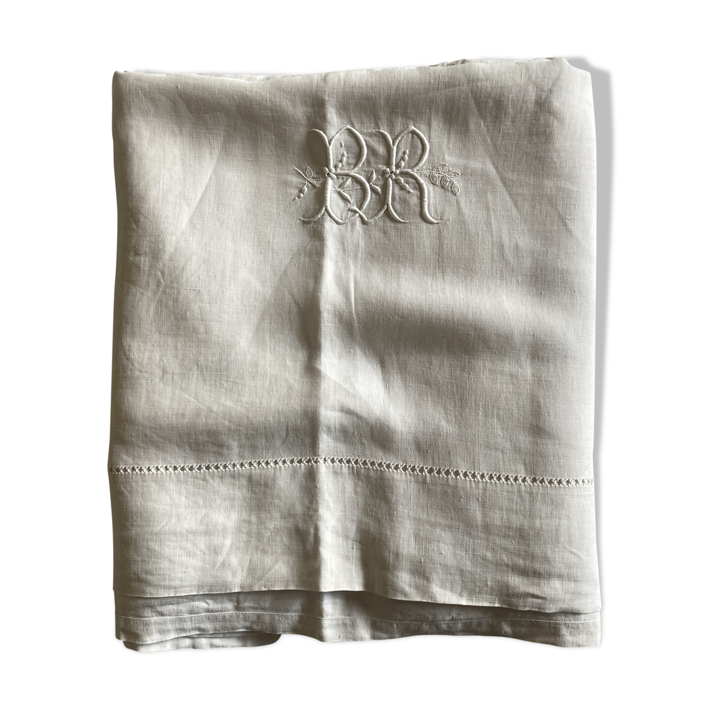 Country linen yarn sheet late 19th BR