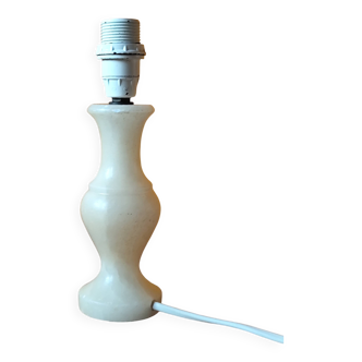 Lampe en pierre marbrée  beige -  lampe albâtre