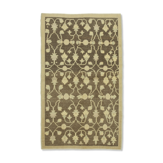 Tapis rustique anatolien beige rustique tissé à la main 120 cm x 194 cm années 1970