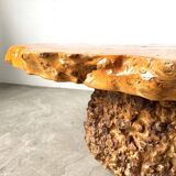 "Free-form" coffee table in solid elm.