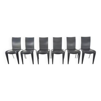 Suite de 6 chaises Louis 20 design années 90 par Philippe Starck pour Vitra