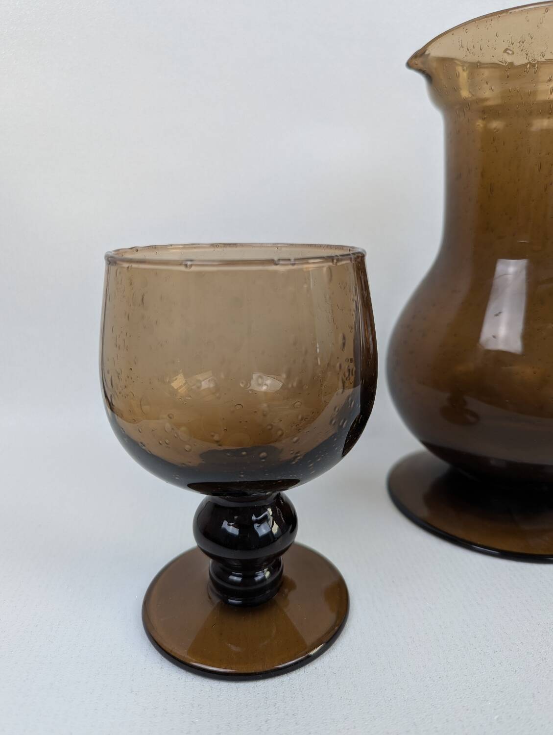 Smoked glass orangeade set