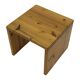 Table d'appoint vintage en bois de pin, petite table des années 1970