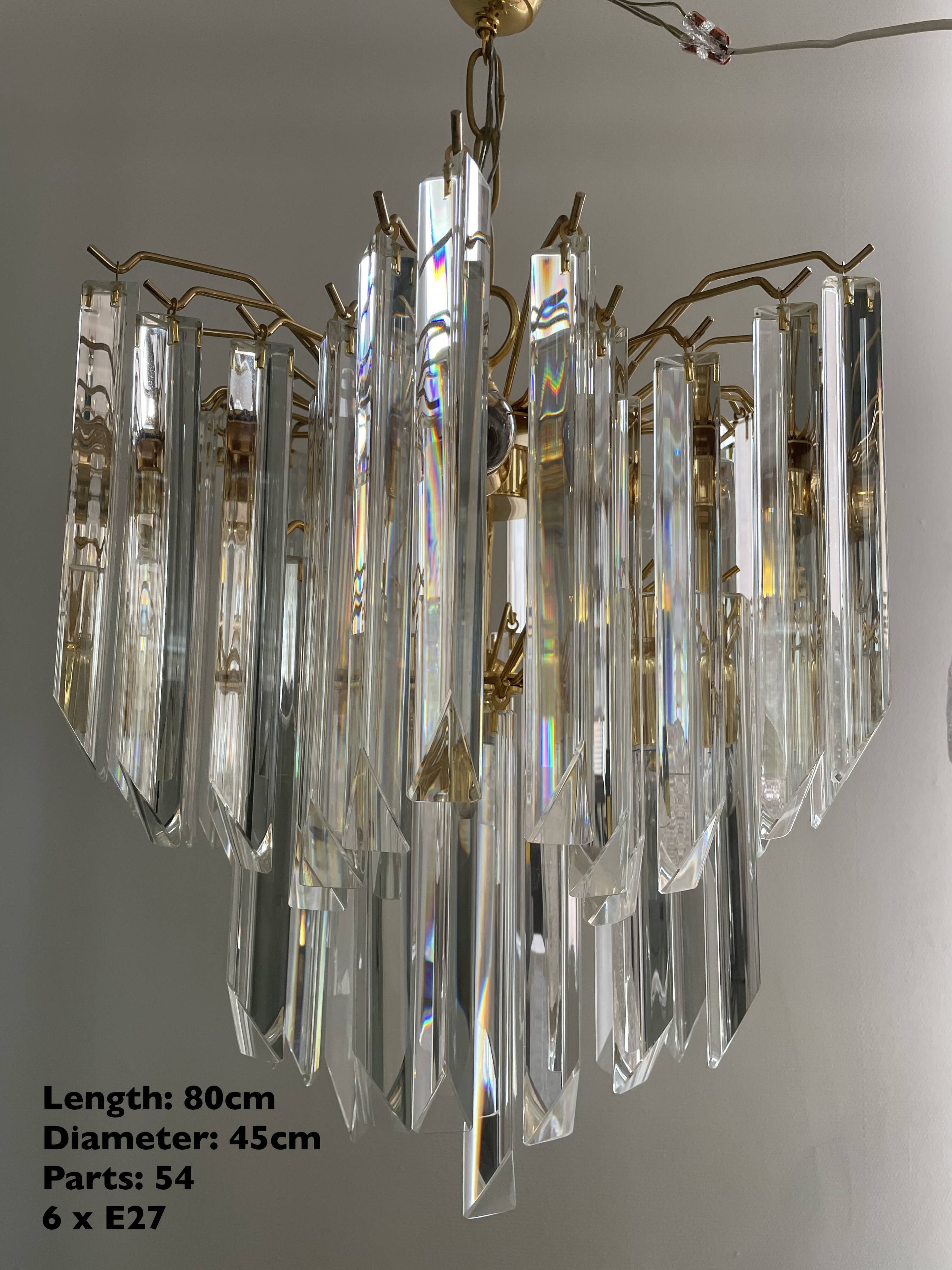 Vintage Paolo Venini chandelier, 1970s