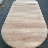 Large round extendable Louis Philippe 19th century dining table, renovated, 250cm