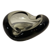 Grey/amber ashtray from the "Akva" series by Per Lütken for Holmegaard