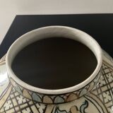 Vintage covered stoneware pot