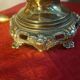 ceramic lamp in Gien style, and bronze, 54x25 with glass shade