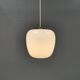 Hanging lamp in opal glass with brass top from Danish Fog&Mørup 1970s