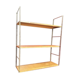 Etagere vintage string metal faux wood very deco 1960