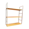 Etagere vintage string metal faux wood very deco 1960