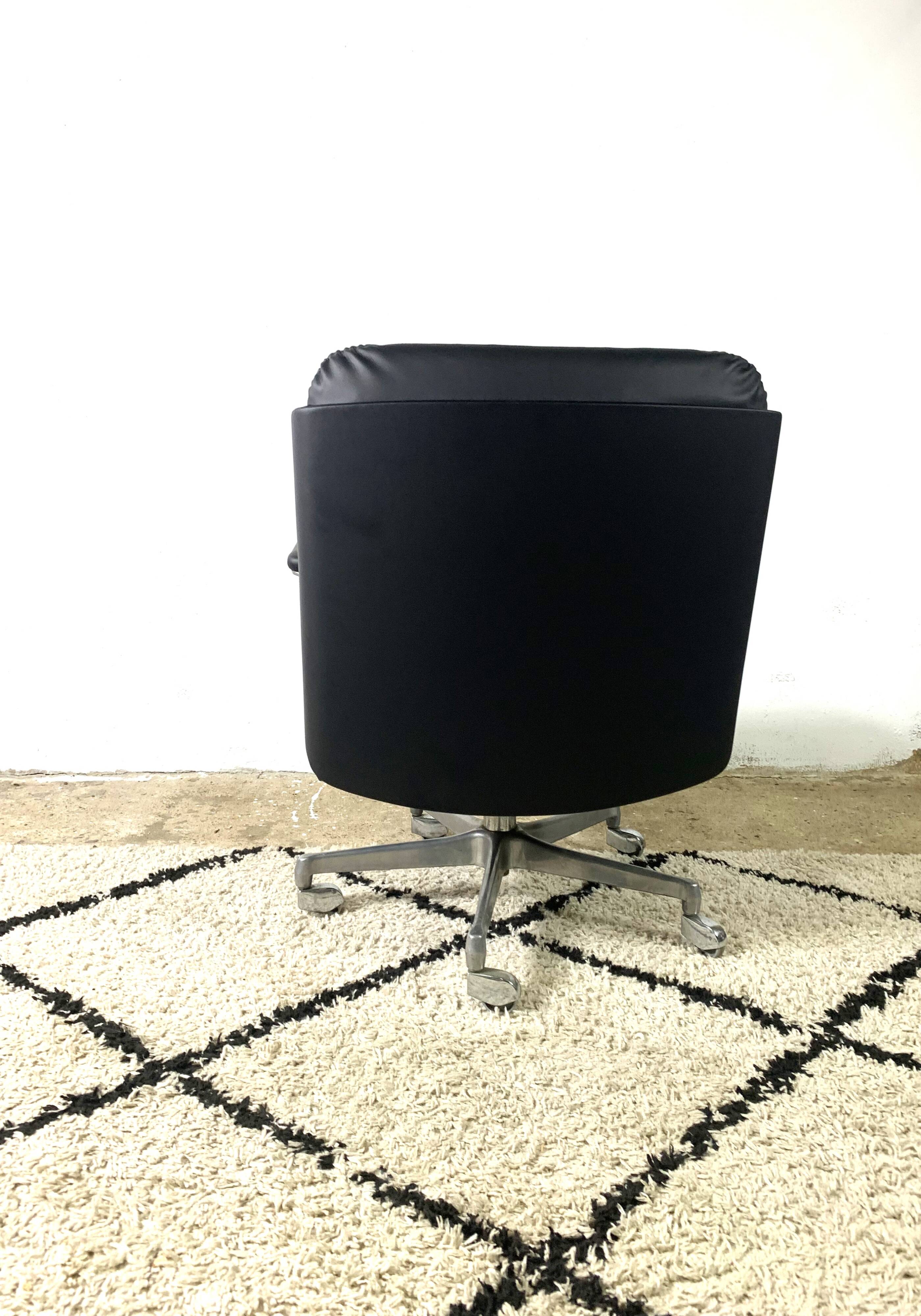 Office Chair In Leatherette On Wheels By Vaghi, Italy, 1960s
