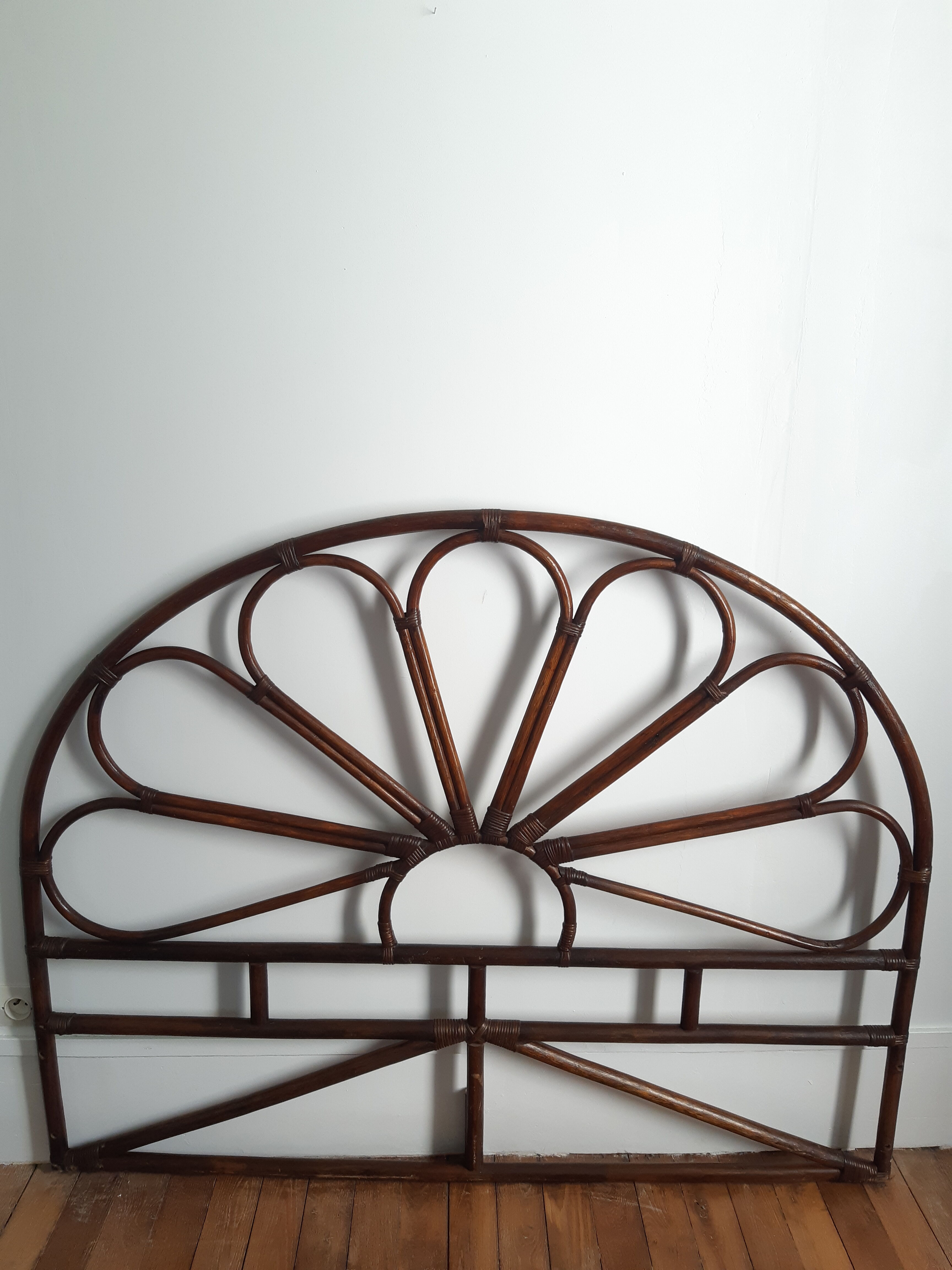 Rattan headboard 2 people